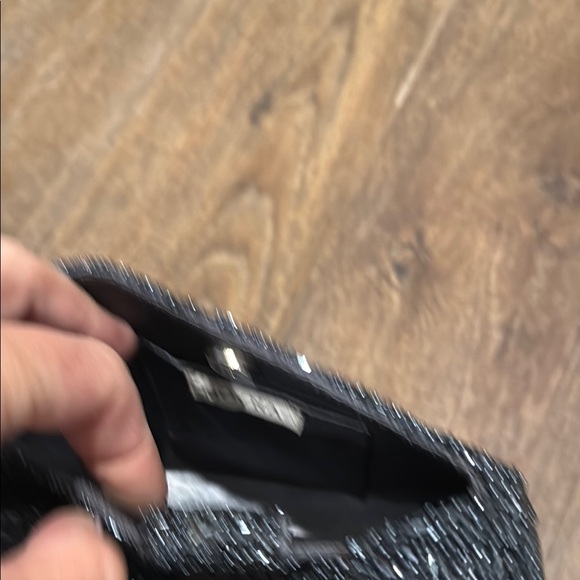 Moyna Elegant Gunmetal Sequined Handbag